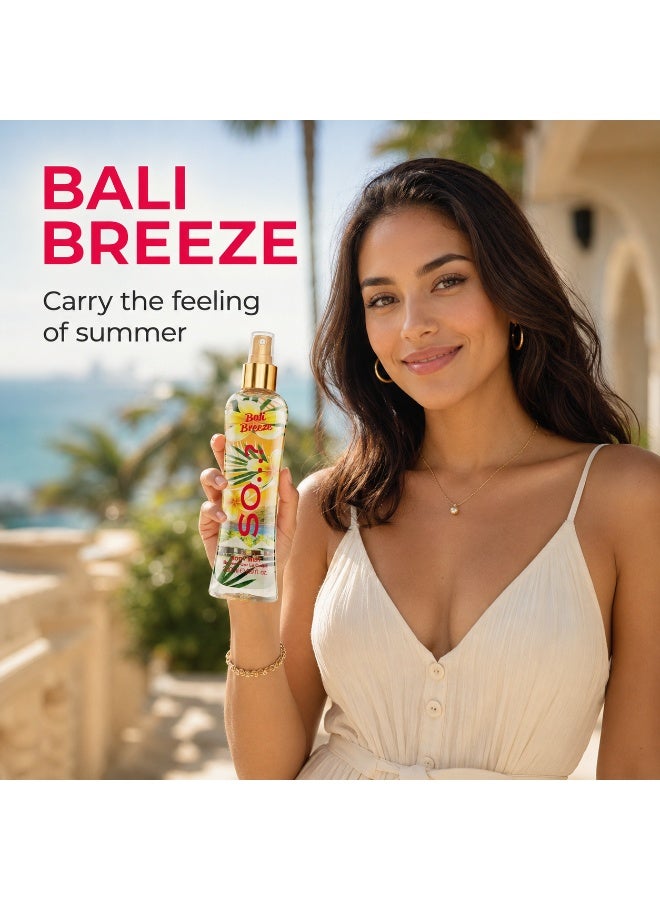 So..? SO…? Summer Escapes Bali Breeze Body Mist for Women, Fruity & Citrus Long-Lasting Fragrance Spray, Refreshing Tropical Scent for Daily Wear, Perfume Gift for Women & Teen Girls, 200ml, Pack of 2 - Image 5