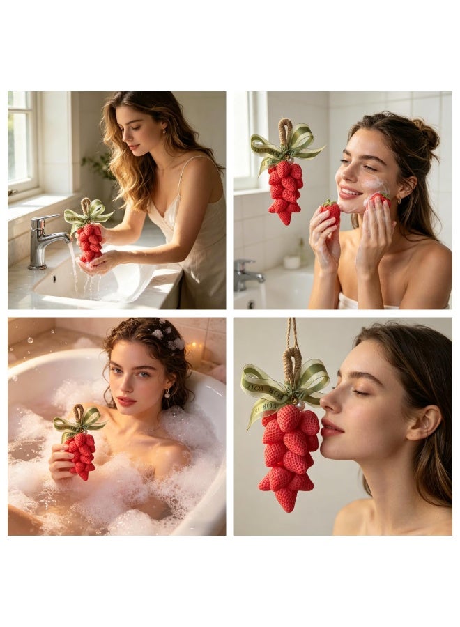 صابون معطر بتصميم الفراولة كهدية، صابون استحمام يدوي بشكل فاكهة لطيف، صابون ديكوري للحمام والمنزل، هدية عطرية رومانسية للنساء، مناسب لأعياد الميلاد والزفاف والمناسبات الخاصة - Image 3