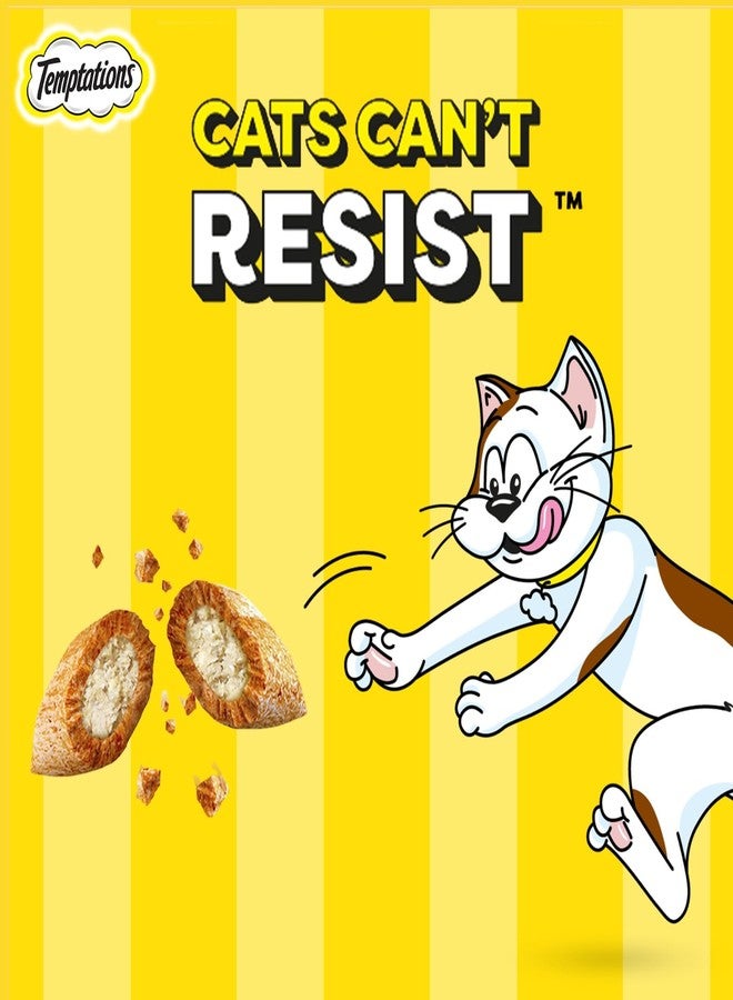 Temptations Crunchy Cat Treats, Tasty Chicken Flavour, 85 g, Goodness of Protein, Vitamins & Minerals, Soft Inside Crunchy Outside (Pack of 6), Adult, Chunk - Image 2
