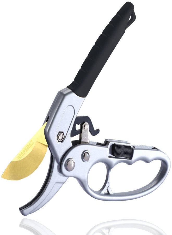 MEPEREZ Ultra Sharp Germany Titanium Steel Pruning Shears - Cuts 3X Easier, Weak Hand Arthritis Snips, Rust-Resistant, Effortlessly 1-Inch Cut Capacity Garden Scissors, Ergonomic Handle - Image 1