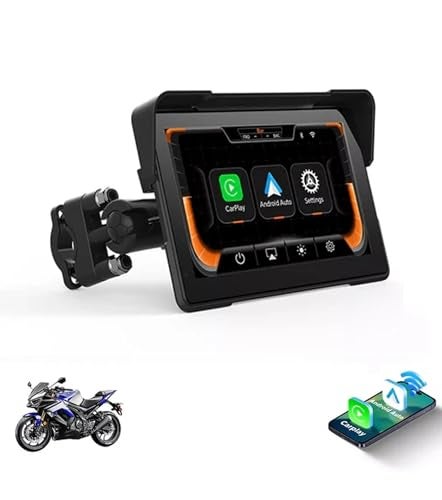 Aoocci C7 Motorcycle Carplay, GPS Navigation System with Apple CarPlay & Android Auto, 7-inch HD Touchscreen for Motorcycle, IP67 Waterproof, Support Dual Bluetooth, Smartphone Mirroring (C7 NO TPMS) - Image 1