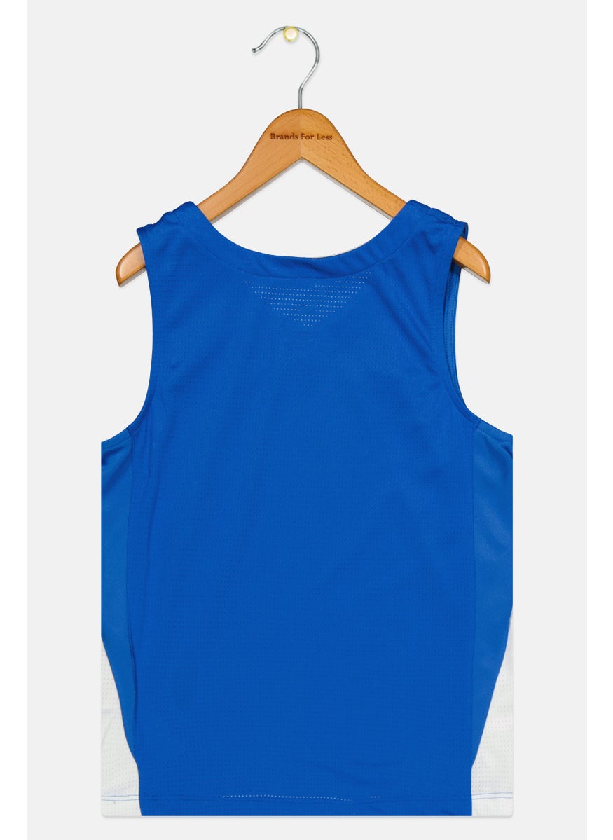 Nike Kids Boy Sportswear Fit Sleeveless Training Jersey, Royal Blue  - Image 2
