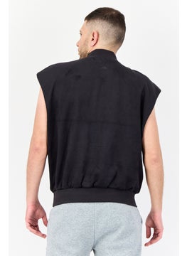 Adidas Men Sportswear Fit Sleeveless Basketball Sweatshirt, Black  - Image 2