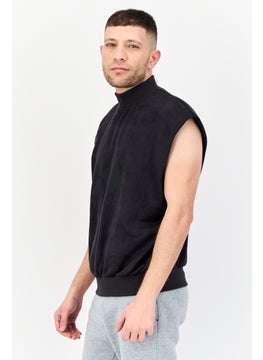 Adidas Men Sportswear Fit Sleeveless Basketball Sweatshirt, Black  - Image 4