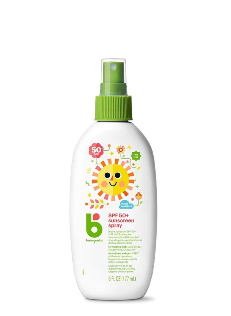 Babyganics - Babyganics Sunscreen Spray 50 SPF, 6oz, Packaging May Vary - Image 1