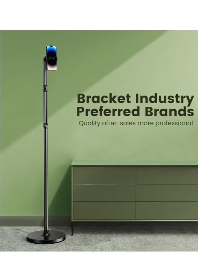 vesus Adjustable Floor Mobile Phone Holder Stand – Overhead Cantilever Design with 360° Rotation & Height Adjustment – Hands-Free Stand for Live Streaming, Video Recording, Online Classes & Movie Watching – Stable Base & Universal Phone Compatibility - Image 4