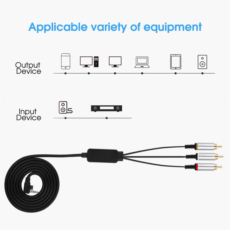 Zopsc 1.5M Streamlined PS Game AV Wire Component TV Cord AV Cable AV Cable Audio Video Cord Video RCA Adapter Cord Video Cable TV Cable,PSP Component Replacement Cable for PSP2000 3000 - Image 2