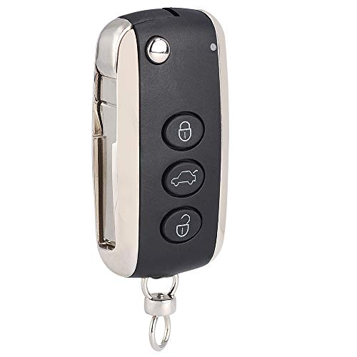 Keyecu Flip Remote Key Shell Case Fob 3+1 Button for Bentley Continental GT GTC Mulsanne 2004-2016 P/N: KR55WK45032 ((Empty Key Shell ONLY)) - Image 3