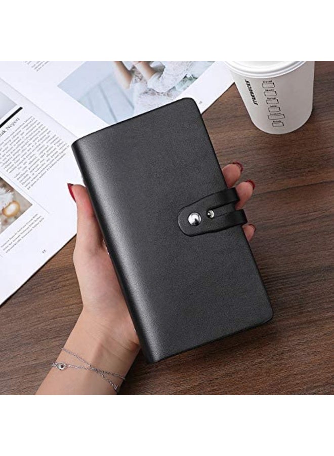 RFID Credit Card Holder, Leather Business Card Organizer with 96 Card Slots, Credit Card Protector for Managing Your Different Cards and Important Documents to Prevent Loss or Damage - Image 3