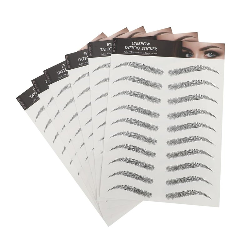 6sheets Eyebrow Tattoos of Realistic Temporary Eyebrow Stickers for Natural Look for Makeup Lovers and Beauty Enthusiasts - Image 1