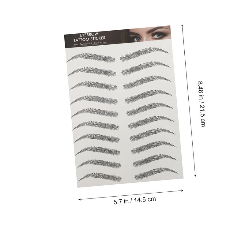 6sheets Eyebrow Tattoos of Realistic Temporary Eyebrow Stickers for Natural Look for Makeup Lovers and Beauty Enthusiasts - Image 5