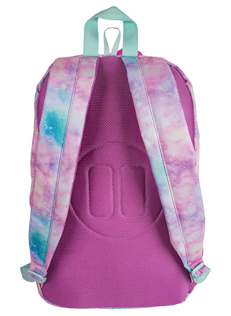 رينبو ماكس حقيبة ظهر من بوز لطلاب المدارس والكليات والسفر والمشي لمسافات طويلة مصممة لحمل الكتب مع مقلمة وجيب رئيسي واحد وجيبين أماميين وجيب جانبي، مقاس 44.4 سم، أرجواني - Image 3