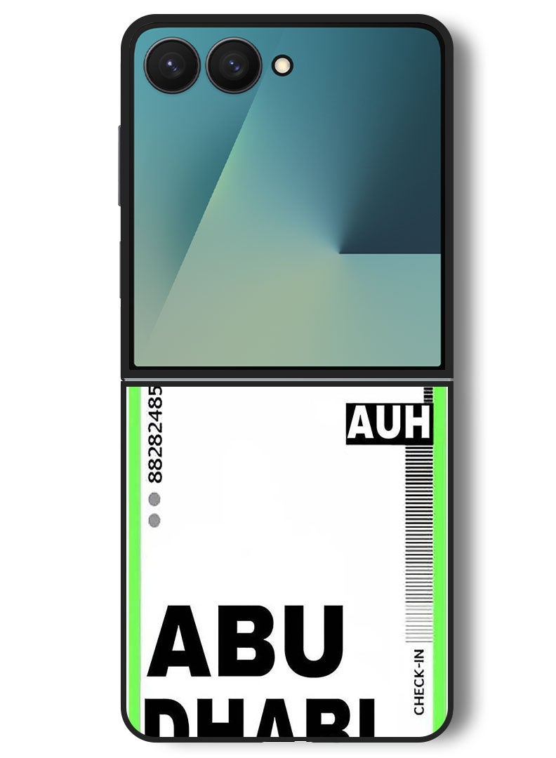 Theodor Case Compatible with Samsung Galaxy Z Flip 7 - 6.9 Inch Protection Shockproof Bumper Cover AUH boarding pass - Image 1