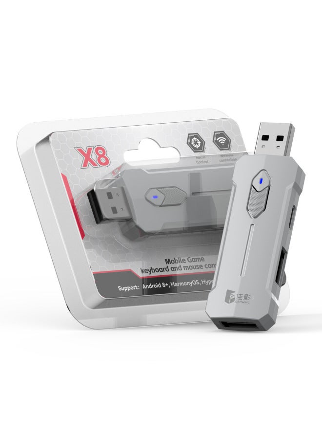 Jia Ying Mobile Phone Game Handle Keyboard Mouse Converter Throne Suit Android Chicken Eating Artifact Auxiliary Peripherals-Product Color:X8 Mobile Game Keyboard And Mouse Converter