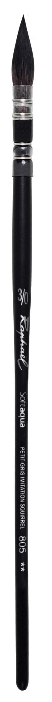Sennelier Raphael SoftAqua Kazan Pointed Synthetic Watercolour Quill Mop Brush Size 3/0 - Image 1