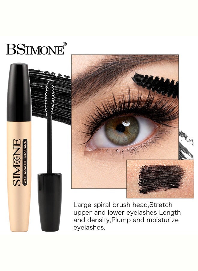 BSIMONE Curl Mascara, Waterproof Sweatproof Long Lasting Eyelash Makeup For Thickening Lengthening Curling Natural Lashes, Smudge Free Eye Cosmetic ,10ml - Image 2