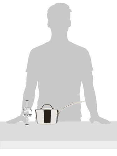 Viking Contemporary 3-Ply Stainless Steel Sauce Pan with Glass Lid, 2.4 Quart Saucepan Cooking Pot, Dishwasher and Oven Safe, Induction Ready, Silver - Image 3