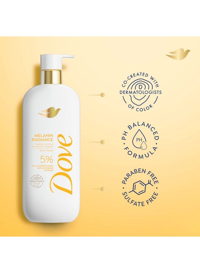 دوف غسول الجسم دوف ميلانين راديانس يغذي البشرة ويستعيد نضارتها، 5% سيروم برو سيراميد مع مزيج من الزيوت المغذية، 18.5 أونصة - Image 2