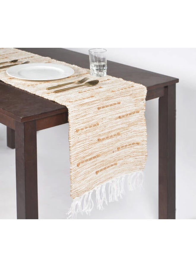 Earthy Textured Cotton Table Runner