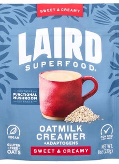 Laird Superfood Oatmilk Creamer + Adaptogens Sweet & Creamy 8 oz (227 g) 