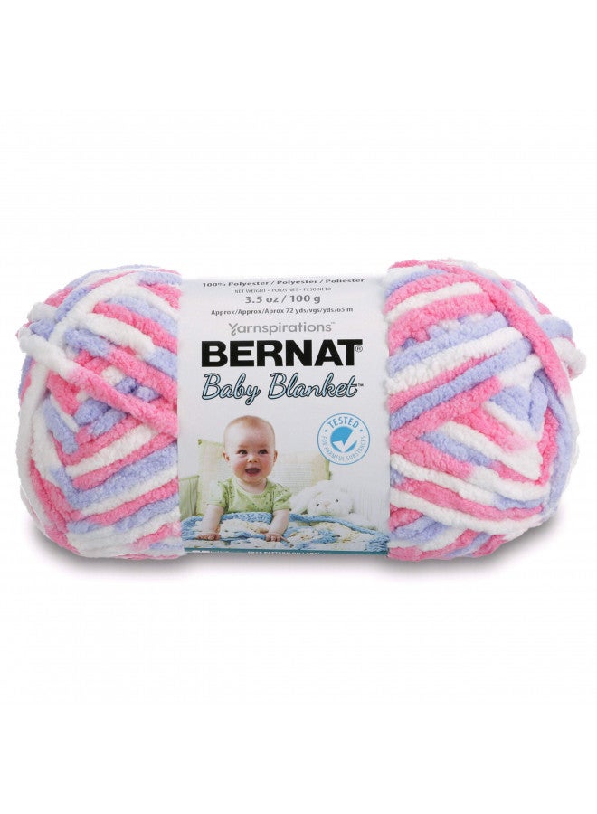 Bernat Baby Blanket Yarn, 3.5 oz, Gauge 6 Super Bulky, Pink/Blue Ombre - Image 1