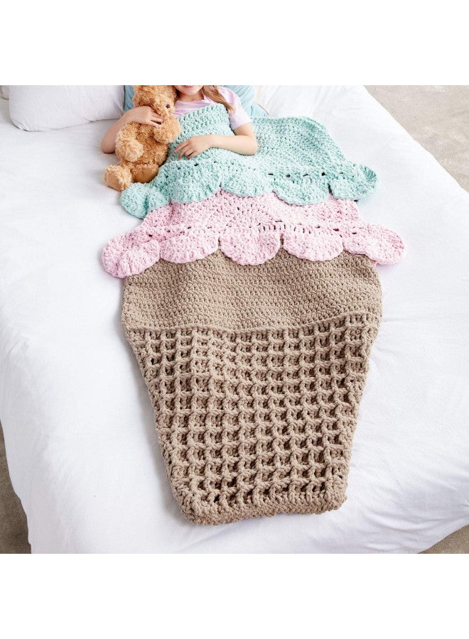 Bernat Baby Blanket Yarn, 3.5 oz, Gauge 6 Super Bulky, Pink/Blue Ombre - Image 5