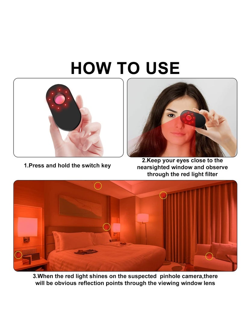 Excefore - Hidden Camera Detectors, Infrared Detector, Hotel Anti - Camera Anti - Peeping Tool, Camera Detector, Anti - Monitoring Inspection Detector for Hotel Bathroom, Scan Camera - Image 1