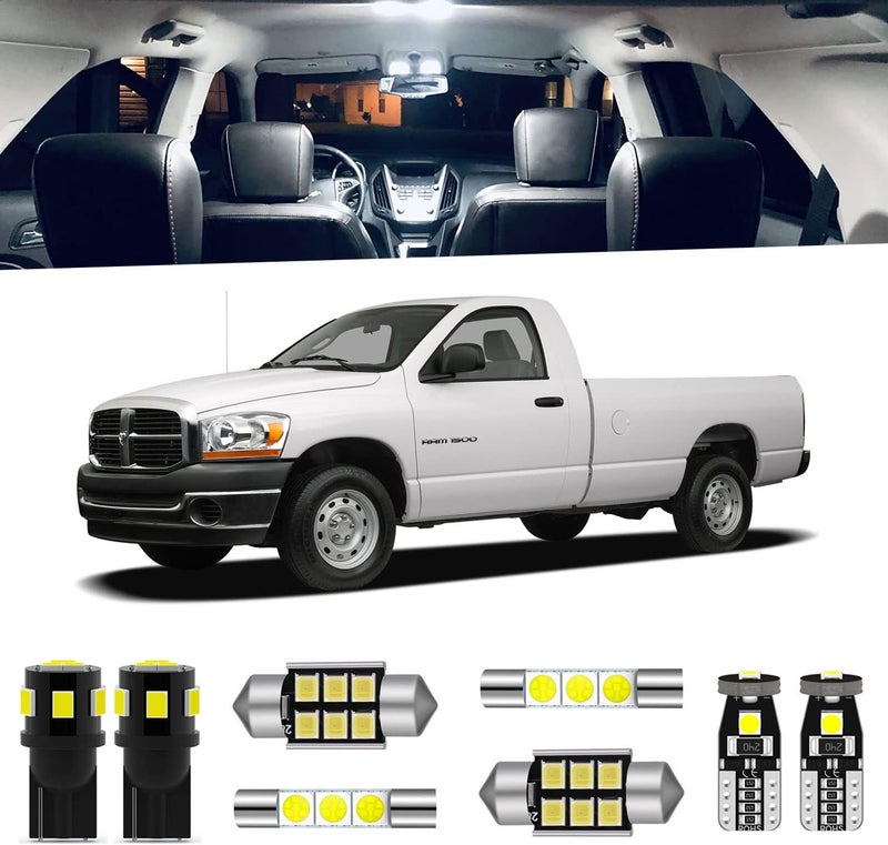 ENDPAGE 10-Piece LED Interior Light Kit for Dodge Ram 2003-2008 - White 6000K - Image 1