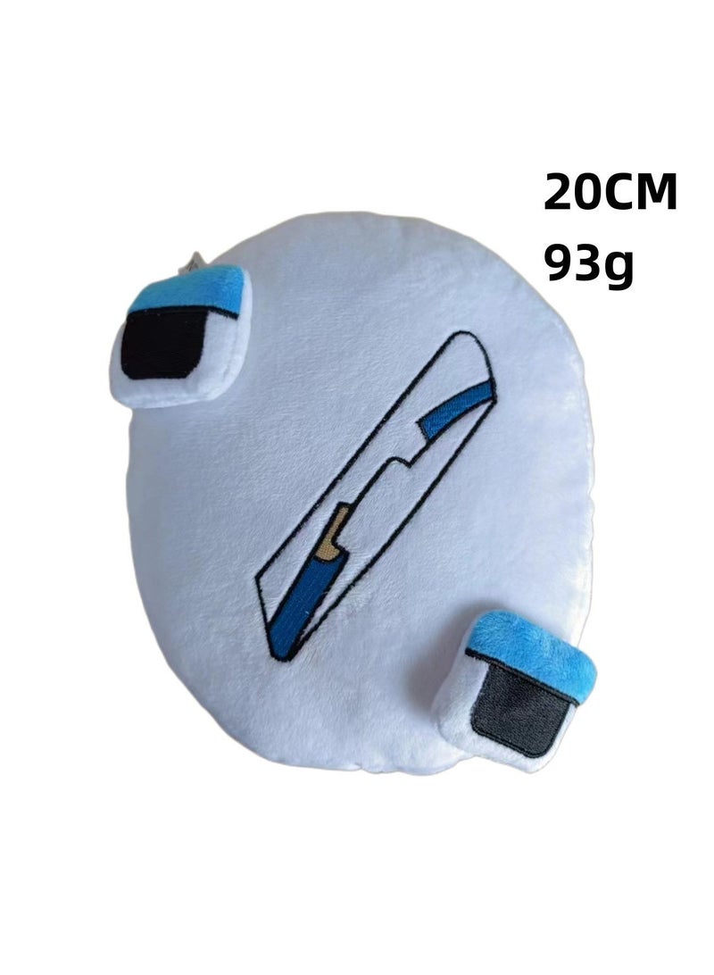 1-Pieces Alphabet Doll Funny Emojis Cotton Number Plush Toy White-0 