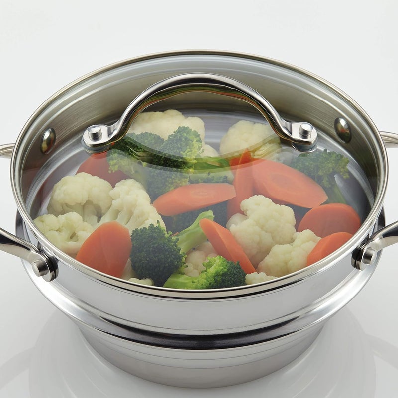 Anolon Classic Stainless Steel Universal Covered Steamer Insert - Image 5