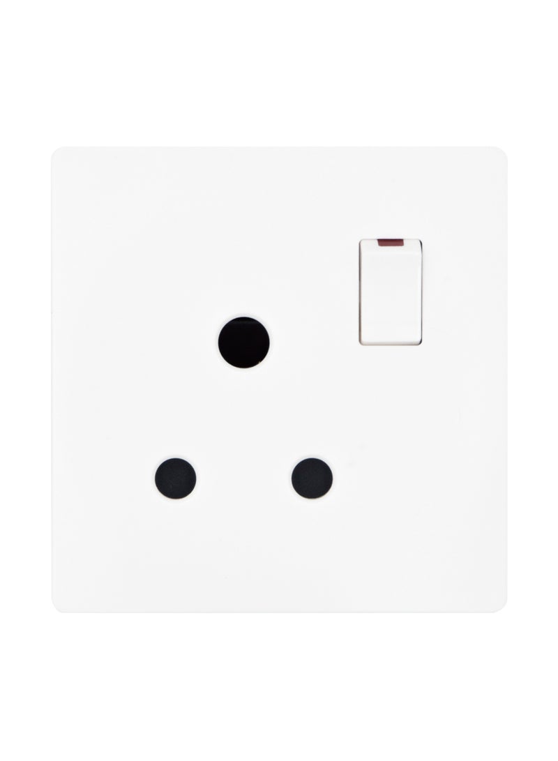 15 AMP 1 GANG SWITCH SOCKET WHITE