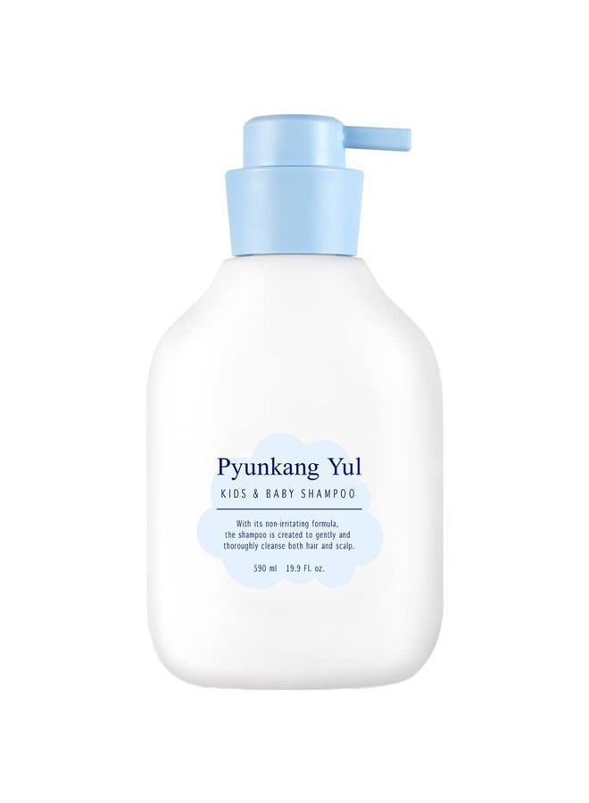Pyunkang Yul Kids & Baby Shampoo with Ceramide, Camellia seeds, Cica, Honeysuckle flower, Hydrating, Nourishing, Scalp Cleansing, Fragrance Free, EWG verified 19.9 Fl.Oz.  - Image 1