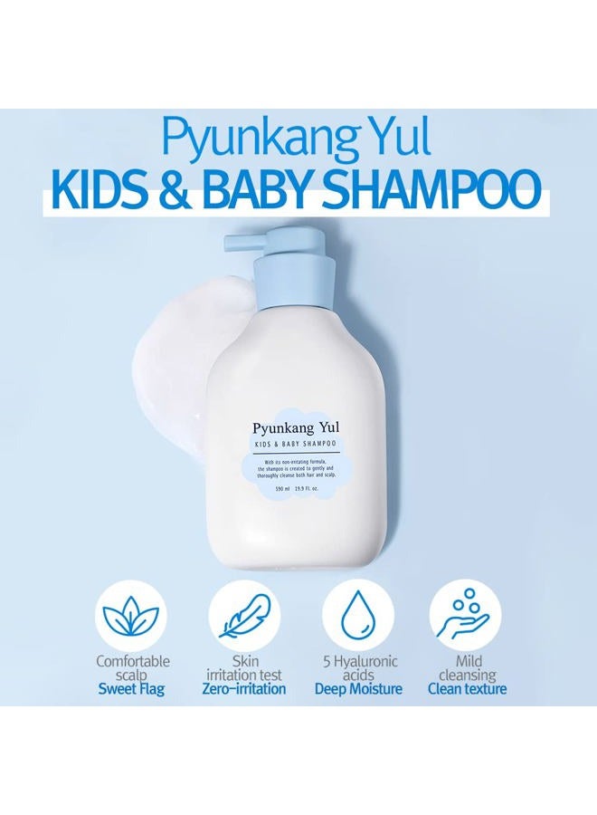 Pyunkang Yul Kids & Baby Shampoo with Ceramide, Camellia seeds, Cica, Honeysuckle flower, Hydrating, Nourishing, Scalp Cleansing, Fragrance Free, EWG verified 19.9 Fl.Oz.  - Image 3