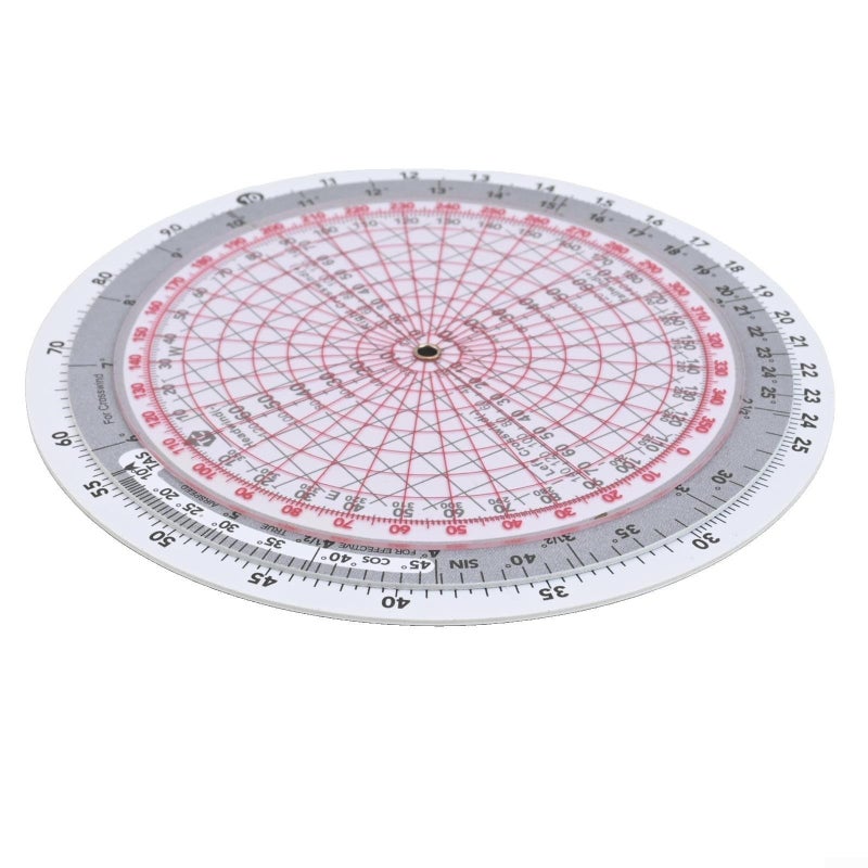 E6B R2 Aviation Plotter Double Sided Plastic Flight Navigation Training Ruler - Image 5