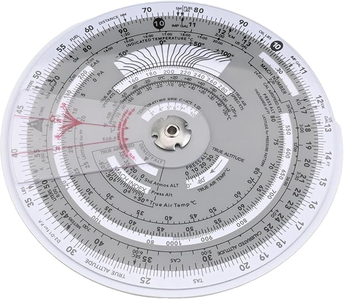 E6B R2 Aviation Plotter Double Sided Plastic Flight Navigation Training Ruler - Image 1