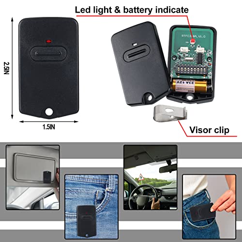 Kingdder 4 Pcs Gate Opener Remote Compatible with Mighty Mule RB741 Gate Control Remote Works Compatible with GTO RB741/FM135 Transmitter Control Single Button Garage Door Controller Replacement - Image 2