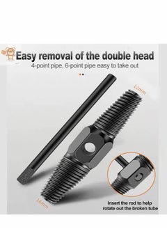 Y&D Screw Extractor, 1/2in, 3/4in Pipe Broken Bolt Double Head Extractor Defective Tapped Damaged Cleaning Fasteners  - Image 3