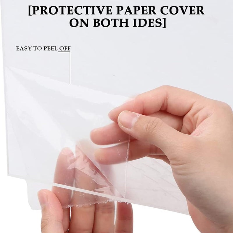 XUBX 5 Pieces 15x20cm 5mm Clear Acrylic Sheets, Transparent Plexiglass, Perspex Sheets, Perspex Plastic Panel for Picture Frame Glass Replacement, Projects Display, Painting - Image 3