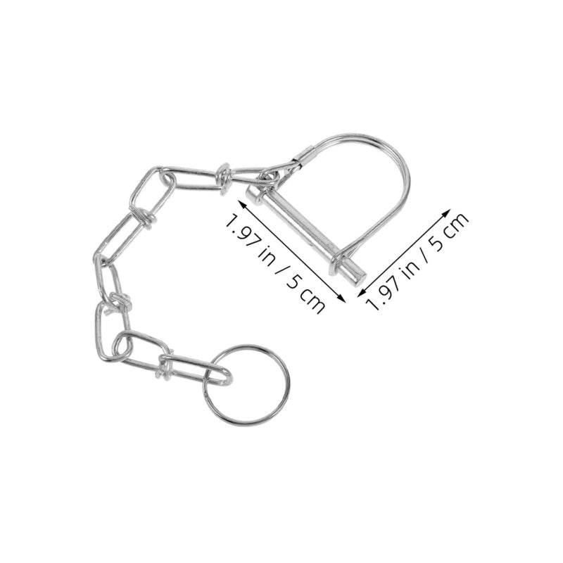 Galvanized Trailer Hitch Pin with Chain 2 Pack Lock for Easy Installation Towing - Image 3