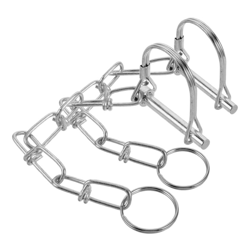 Galvanized Trailer Hitch Pin with Chain 2 Pack Lock for Easy Installation Towing - Image 2