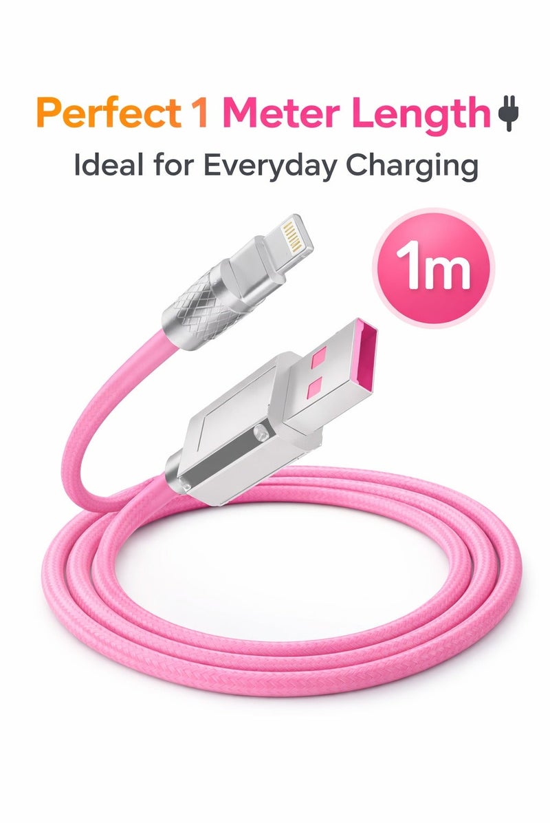 High-Speed 1m USB to Lightning Cable – Apple Certified Fast Charger and Data Transfer Cord – Compatible with iPhone 14/13/12/11/XS/X/8/7, iPad, iPod – Durable, Tangle-Free, Reliable Design - Image 3