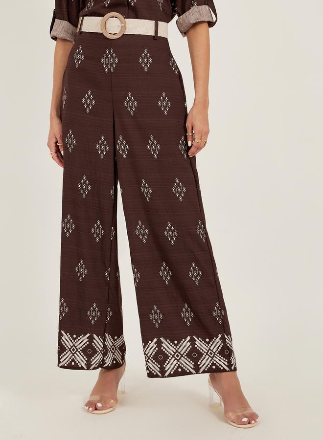 Styli Button Details Belted Shirt and Trouser Co-Ord Set  - Image 4
