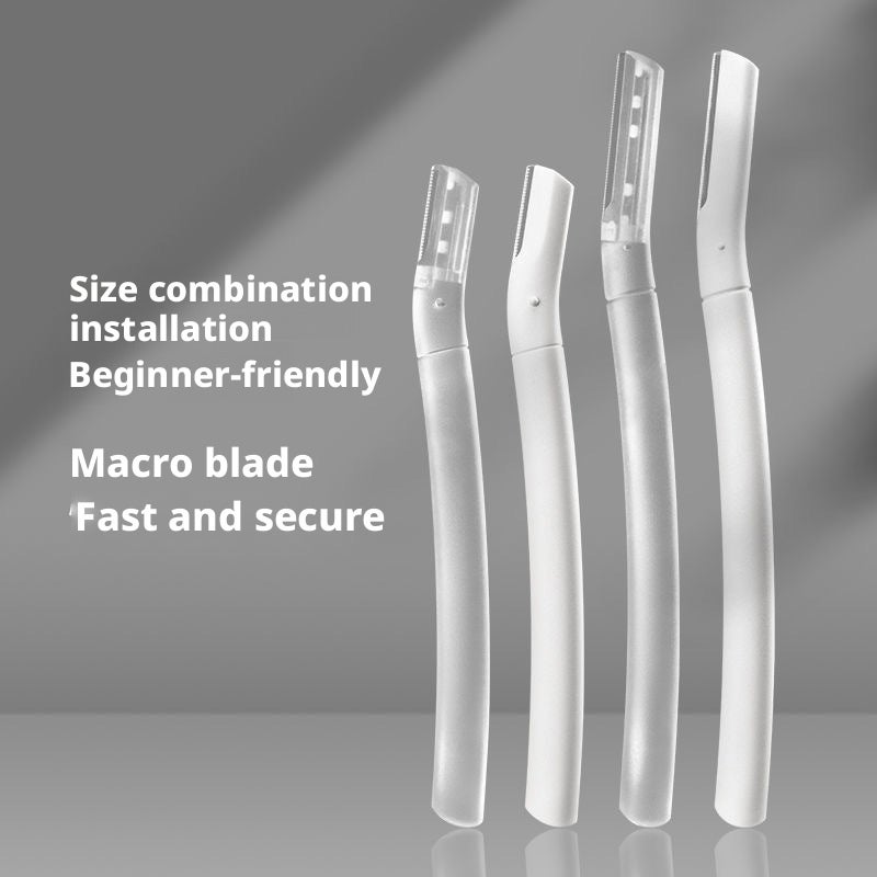 مجموعة شفرات حلق الحواجب من الفولاذ المقاوم للصدأ 3 قطع (شفرة، مقص، ملقط) - Image 2