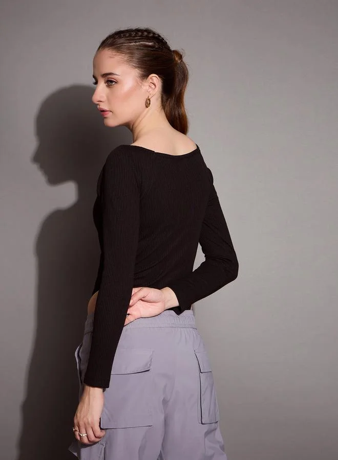 Sassafras  Ribbed Sweetheart Neck Bodysuit for Women | Best Price UAE