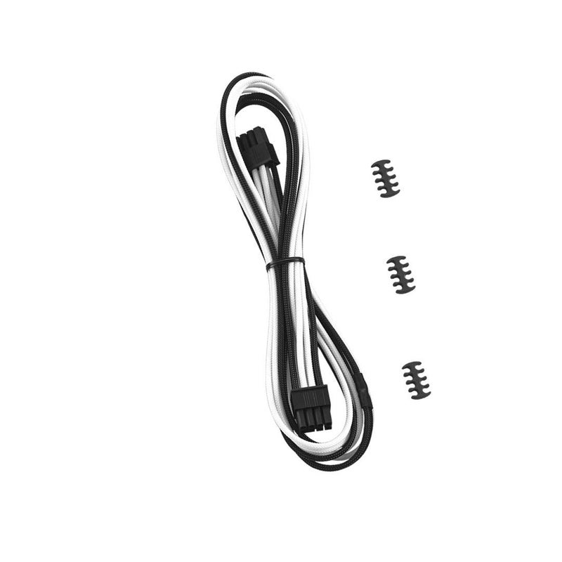CableMod E-Series Classic ModMesh Sleeved 8-pin PCI-e Cable for EVGA G/G+ / P/P+ / T (Black + White, 60cm) - Image 4