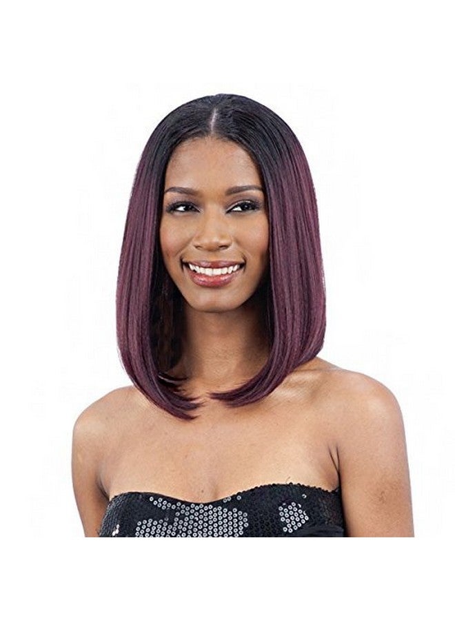 Freetress Oval Part Long Bob (1B Off Black) Freetress Synthetic Wig - Image 2
