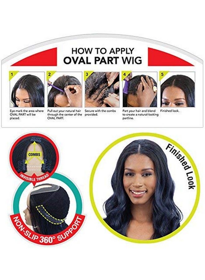 Freetress Oval Part Long Bob (1B Off Black) Freetress Synthetic Wig - Image 3