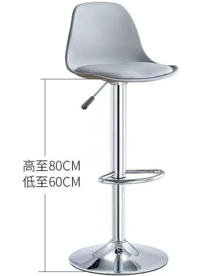 Adjustable Height Metal Frame Cushioned Bar Stool chairs Dining Room Chairs Living Room Chair   2 pc set - Image 2