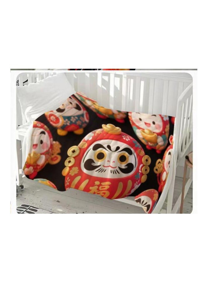 عام بطانية رقيقة من الفانيلا (دافئة ومريحة، ومناسبة للنوم، واستخدام الألعاب، وإزالة الغبار والرمل) 150 سم * 200 سم - 1004 - Image 3