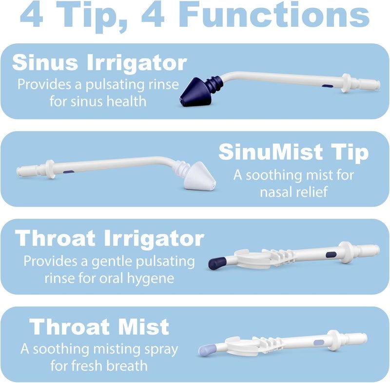SINU PULSE ELITE SinuPulse Elite Replacement Throat Irrigator Tip  Replacement Parts for SinuPulse Elite Advanced Irrigation System Throat Irrigation System Attachment Heads for Oral Hygiene - Image 5